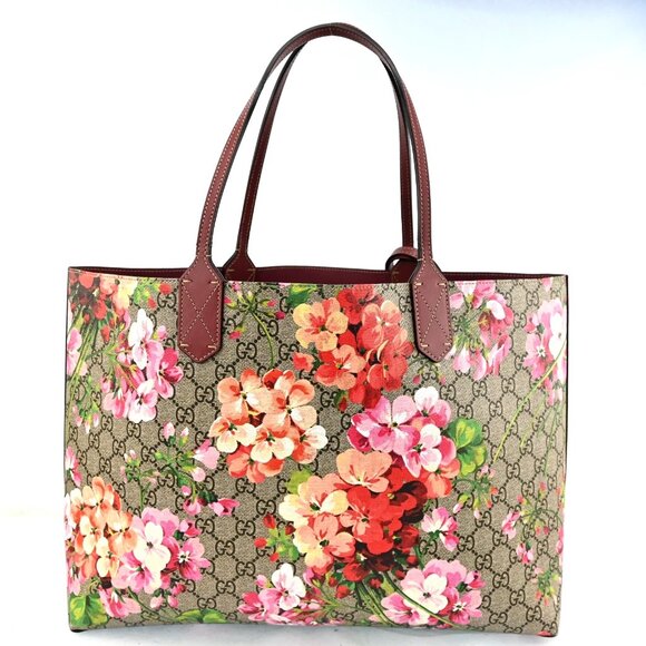 GUCCI Blooms Printed GG Reversible Tote Bag bsj870-102325 - Picture 2 of 16